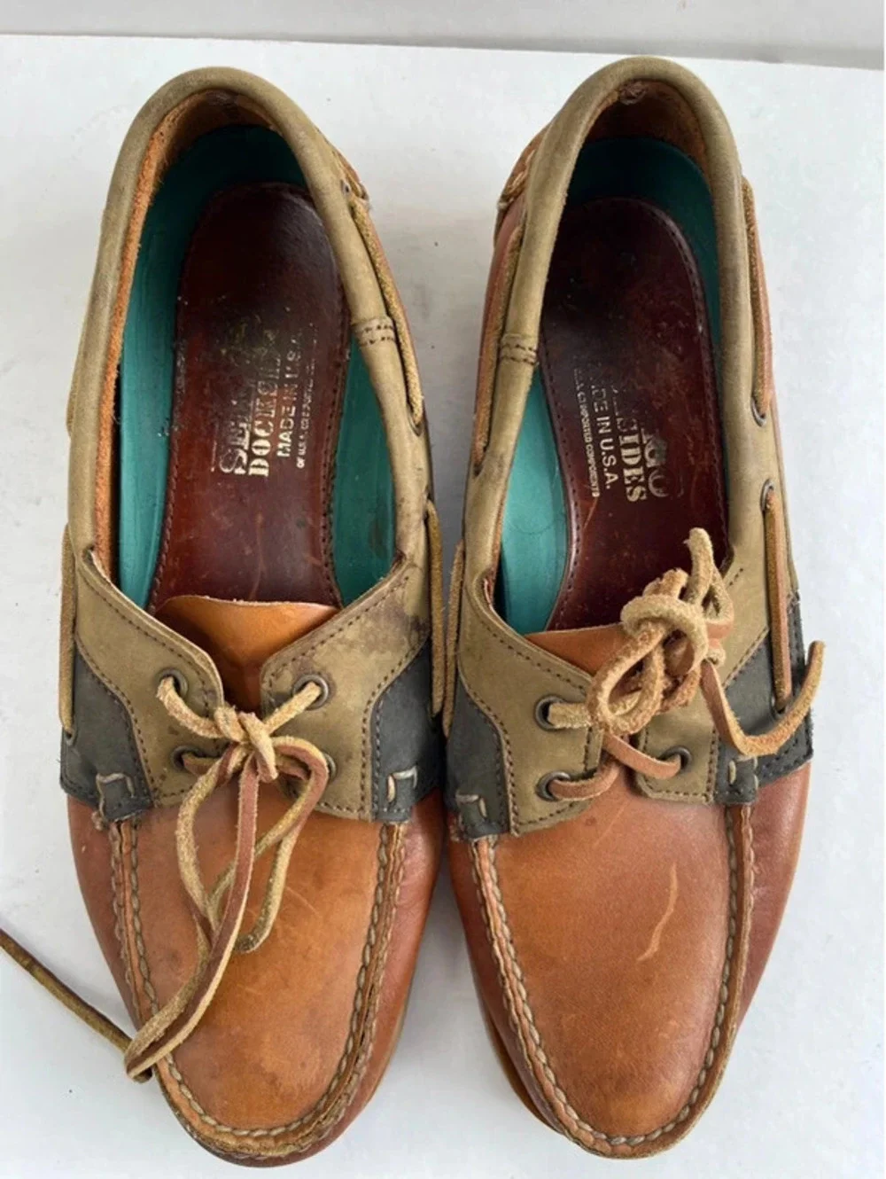 Sebago Dockside’s Spinnaker Dress Shoes size 8 Brown Light Loafers  LeatherUSA
